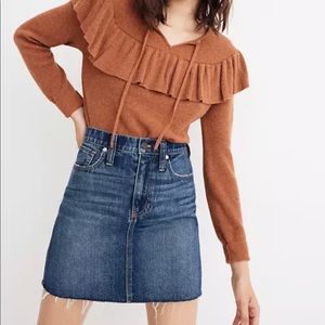 Madewell Rigid Denim Straight Mini Skirt: Reworked Edition